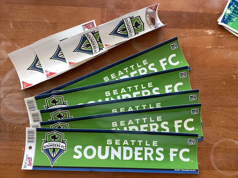 Brand New LOT of Seattle Sounders FC Bumper Stickers & Vinyl Decals MLS Soccer - Image 1 of 2