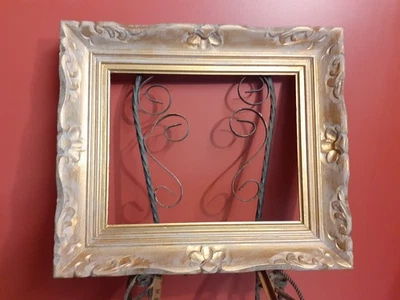 Cadre ancien en bois, sculpté main, feuillure 30x24 (12 photos) - 511R - Photo 1/4