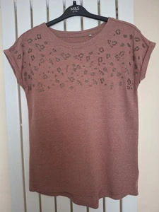 Next Metallic Beaded Detail Cotton Blend Top. Size 12(38") Pink. - Picture 1 of 3