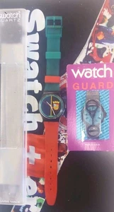 Reloj Swatch SIR SWATCH GB111 1986 Vintage Estándar Caballeros Con Nuevo Protector - Imagen 1 de 8