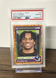 2024 Panini Score-A-Treat Rising Stars Orange Pumpkins #37 Malik Nabers PSA 10 - Bild 1 von 2
