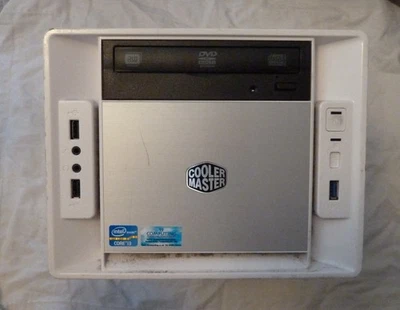 Cooler Master Elite 120 Shoebox USFF PC. Intel i3. B75M-ITX, PSU, 4GB DDR3 White - Image 1 of 4