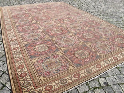 Hand Knotted Oriental Rug,Large Wool Area Rug Traditional Vintage Carpet 6.6x9.7 - Image 1 of 4