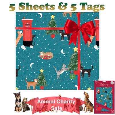 Cat Christmas Wrap & Tags - Posting Time - Sale For Our Animal Charity - Image 1 of 3