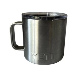 YETI Travel Mug 14 oz w/ Lid Stackable Vacuum Insulated Stainless Steel Hot Cold - Picture 1 of 11