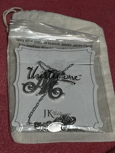 JK by Thirty One Initial Monogram M Necklace Silvertone 20" Silver NIB - Picture 1 of 4