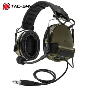 TAC-SKY Tactical COMTAC III C3 Noise-Reduction Pickup Headset FG Green Headphone - Picture 1 of 12