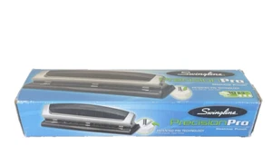 Swingline 3 Hole Punch Precision Pro 10 Sheets Pages cuts clean holes Desk Top - Picture 1 of 3
