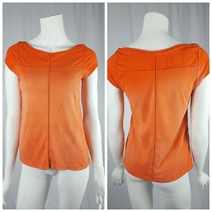 Top tejido Vanessa Virginia Anthropologie para mujer talla XS manga corta ombre naranja - Imagen 1 de 12