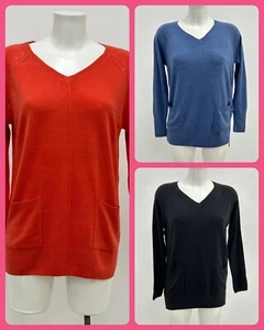 Ex Love Yours Curve Front Seam Pockets Soft Knit Plus Size Jumpers Size 14-32 - Picture 1 of 27