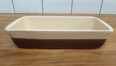 Vintage French Pottery Rectangular BakingServing Dish Oven To Table - Image 1 of 4
