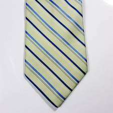 Brooks Brothers Blue Green Striped Silk Neck Tie Made In USA