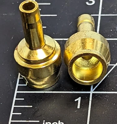 (2) 1/2" Port x 1/4" Tube Connectors Brass, 4PC8-B Parker Swage B-811-PC-4 [OF36 - Image 1 of 4