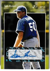 SAM RUNION 2007 JUST ROOKIES AUTO BLACK #52 8/10 KANSAS CITY