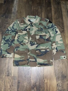 US Army Military Jacke Gr. SMALL Regular Woodland Camo Combat Uniform mit Patch - Bild 1 von 8