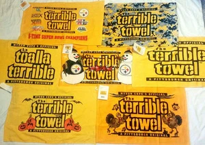 PITTSBURGH STEELERS TERRIBLE TOWEL ( 30 CHOICES ) - Picture 1 of 35