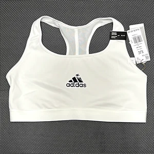 Adidas Power-React Training Bra Medium Support White Size XL A-C Cup NEW! - Picture 1 of 13