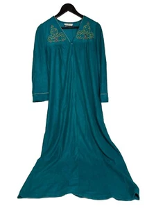 Elizabeth Blair Long Nightgown Housecoat Small Vintage 80s Lingerie Robe Pockets - Picture 1 of 7