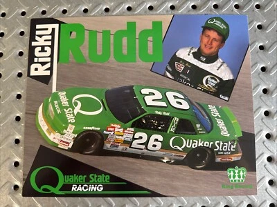 "Postal/folleto vintage 1989 Ricky Rudd Nascar 8""X 10""" Foto 1 de 2