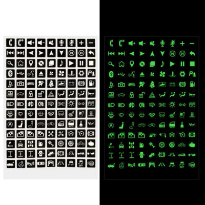 117pcs Car Interior Panel Console Button Switch Decal Labels Luminous Stickers - Image 1 of 4