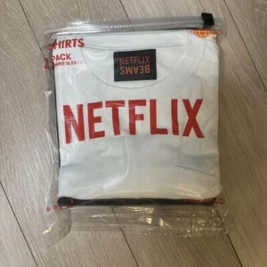 Netflix BEAMS XL Size Tee T-Shirt 2er Set Weiß Limited Edition Collaboration - Bild 1 von 2