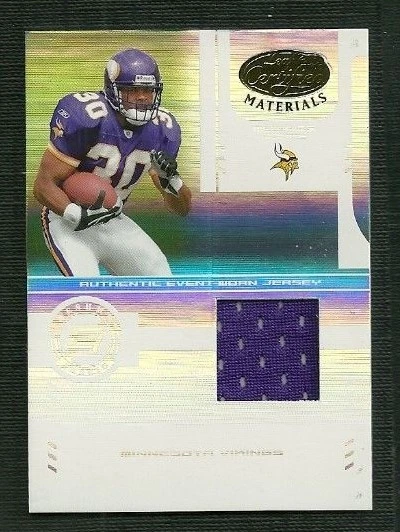 MEWELDE MOORE 04 LEAF CERTIFIED FRESHMAN FABRIC ROOKIE JERSEY 740/1250 VIKINGS - Image 1 of 1