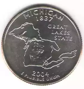 US. 2004-D. MI. Michigan Statehood (1837) Quarter. Uncirculated. - Picture 1 of 2