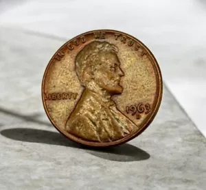 1963 D Lincoln Penny Error "L" in Liberty on Edge One Cent In God We Trust - Picture 1 of 6