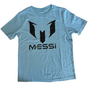 Messi Logo Light Blue Boy's T-Shirt. US Boy's Sizes 2T, 3t, 4/4t & 5. Brand New! - Picture 1 of 2