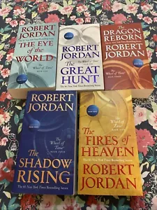 THE WHEEL OF TIME SET , ROBERT JORDAN, Books 1-5, Paperback, Brand New - Picture 1 of 18