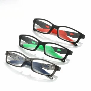 Men Sports Reading Glasses Spring Hinges Rectangle Blue Light Blocking Readers - Picture 1 of 14