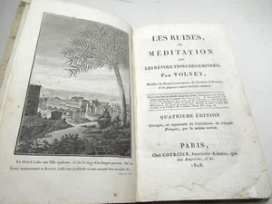 DE VOLNEY Les RUINES MEDITATION REVOLUTION EMPIRES 1808 Illustré PALMYRE - Picture 1 of 6