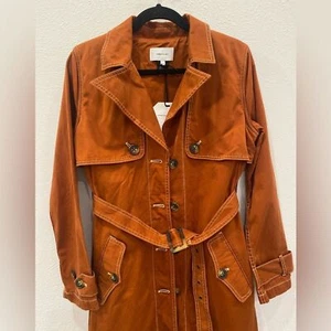 Current Elliott The Port Trench Coat Caramel Cafe Burnt Orange sz 1 S/M NEW - Picture 1 of 7