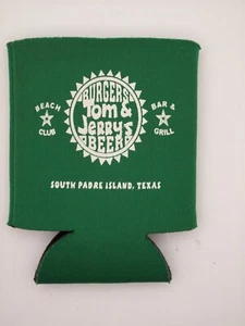 Tom & Jerry's Bar Dive South Padre Island Texas Can Cooler-Koozie Green NOS - Picture 1 of 2