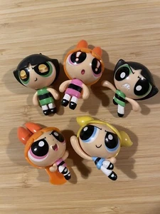 6 x Cartoon Network 3" Powerpuff Girls Set Mini Figures rare collectible - Picture 1 of 9