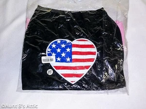 Doggie T-Shirt Black/Pink Patriotic Heart Design Pet Shirt S/M - Picture 1 of 6