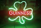New Guinness Shamrock Clover Neon Light Sign 32"x24" Beer Lamp Bar Real Glass