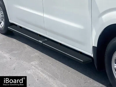 iBoard Running Boards 6in Black Fit 12-21 Nissan NV 1500 2500 Full Size Van - Image 1 of 4