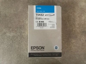 GENUINE EPSON T5432 110ML CYAN INK STYLUS PRO 4000/4400/7600/9600 M6-3(3) - Picture 1 of 6
