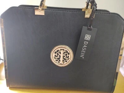 Dasein Bolsos Mujer Bolso de Hombro con Correa Negro y Dorado Foto 1 de 4