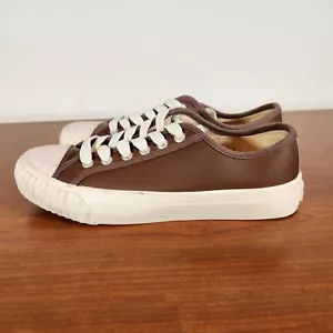 BATA BULLETS LOW TOP Men’s Size 6 Brown White Leather Sneakers *FLAWS* - Picture 1 of 20