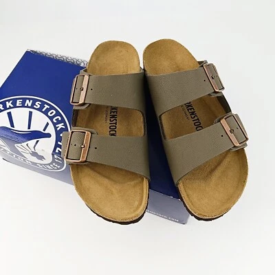 New Birkenstock Arizona Stone-Natural Leather Footbed Unisex Sandals EU37-45 - Image 1 of 4