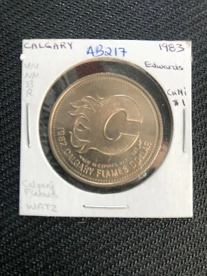 VINTAGE CALGARY FLAMES DOLLAR COIN TOKEN 1982 DON EDWARDS - Image 1 of 2