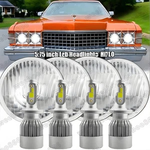 4PCS 5.75 5-3/4" Chrome LED Headlights For Cadillac DeVille 62-74 Calais 65-74 - Picture 1 of 13