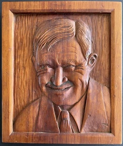 1947 Will Rogers Wood Carving by Tony Ponkilla ~ Seminole Native American Artist - Picture 1 of 17