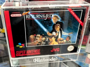 SAMMLERZUSTAND Acryl BOX SNES Super STAR WARS RETURN OF THE JEDI Nintendo Spiel - Bild 1 von 24