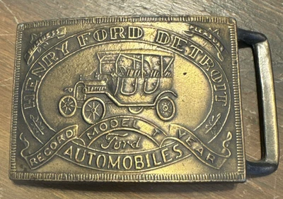 DE COLECCIÓN HENRY FORD RECORD AÑO PARA HEBILLA DE LATÓN PRODUCCIÓN MODELO 'T' Foto 1 de 4