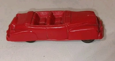 Coche de juguete de plástico vintage años 50 MARX MANOIL P-7 - 3,25" ROJO CONVERTIBLE LINCOLN Foto 1 de 4
