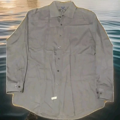 Men's Kenneth Cole Reaction Long Sleeve Dress Shirt Size 16.5 Gray - Image 1 of 4