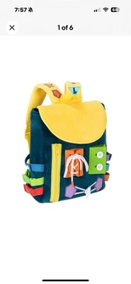 Busy bored Dash toddler backpack with buckles and learning activity toys –devel - Image 1 of 4